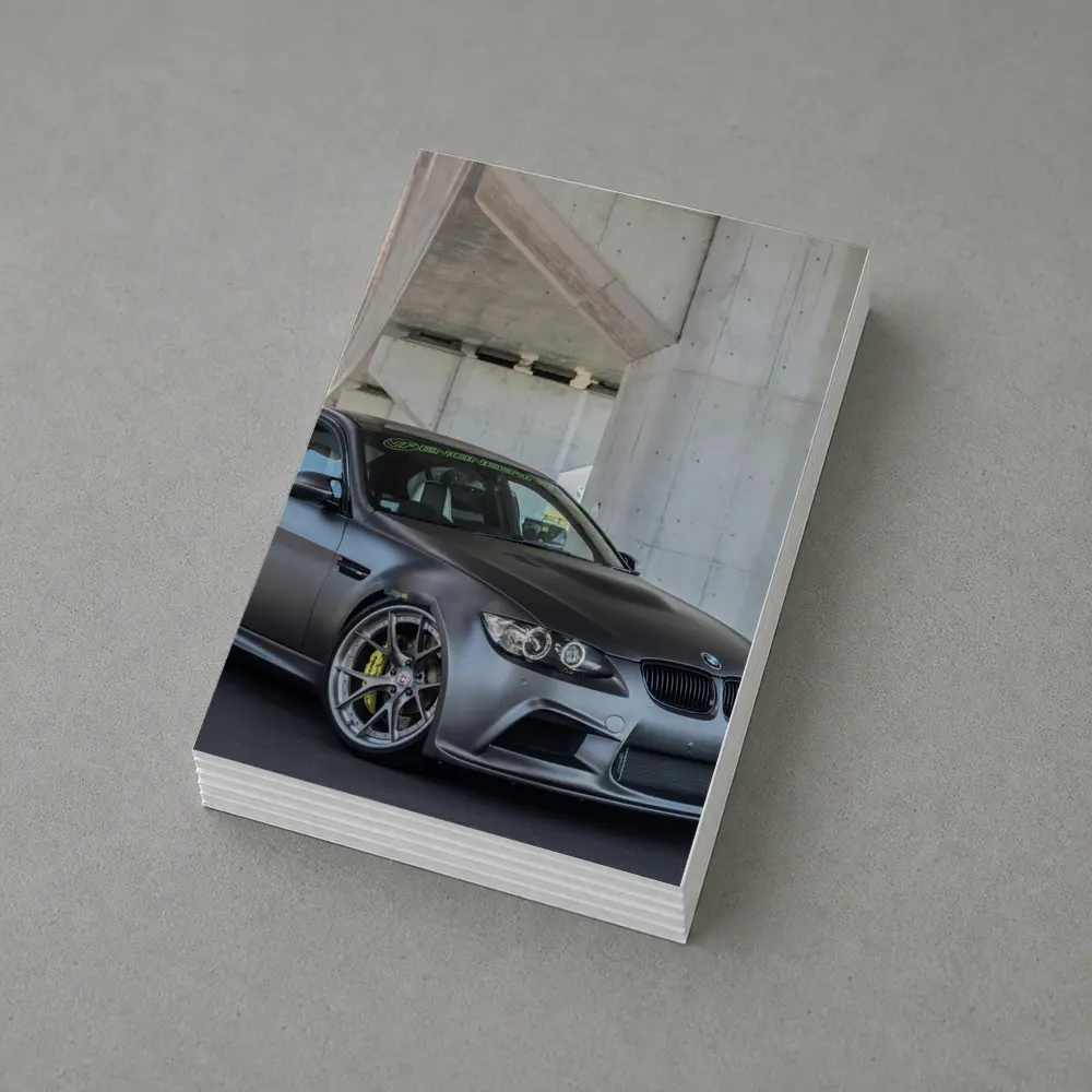 BMW M3 Sedan Matte Gray Under Concrete Bridge – Postcards