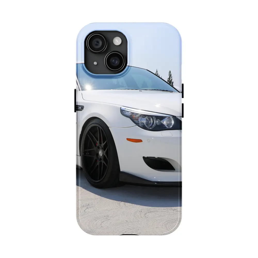 BMW M5 E60 White Sedan Parking Lot – Cases