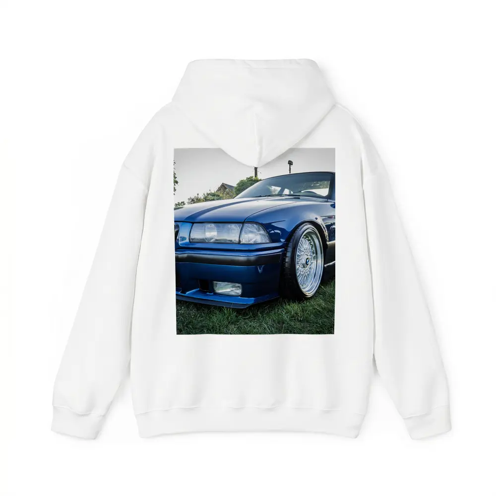 BMW E36 Coupe Slammed Blue Car Meet – Hoodies