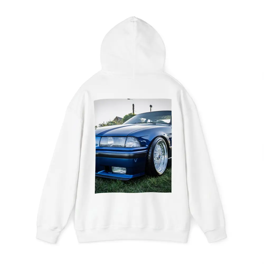BMW E36 Coupe Slammed Blue Car Meet – Hoodies