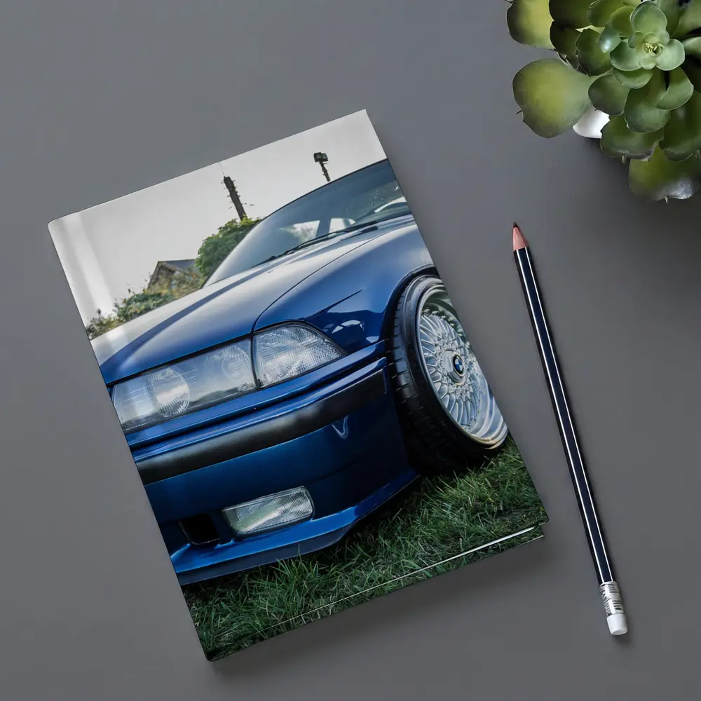 BMW E36 Coupe Slammed Blue Car Meet – Notebooks