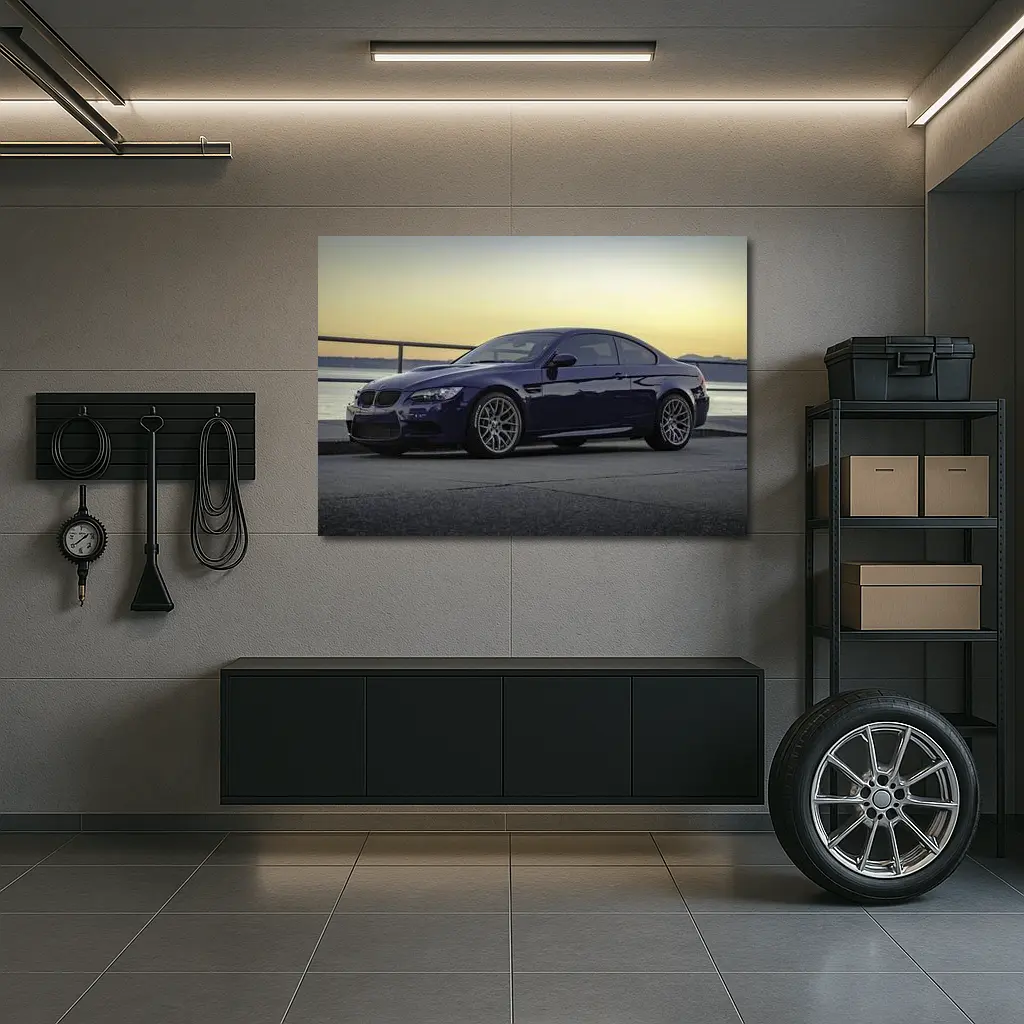 BMW M3 E92 Coupe Sunset Waterfront – Wall Art