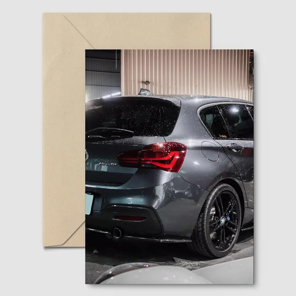 BMW 1 Series F20 Dark Gray Indoor Garage – Postcards