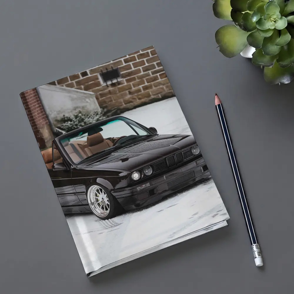 BMW E30 Cabriolet Slammed Snow Winter – Notebooks