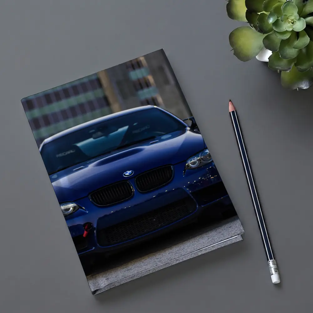 BMW M3 E92 Blue Urban Parking Lot – Notebooks