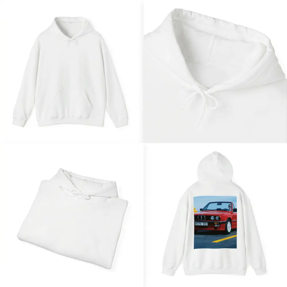 BMW E30 Cabriolet Red Open Road Drive – Hoodies