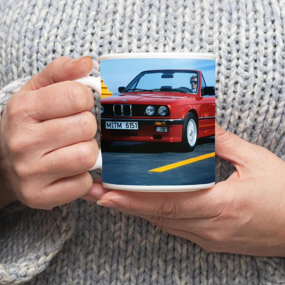 BMW E30 Cabriolet Red Open Road Drive – Mugs