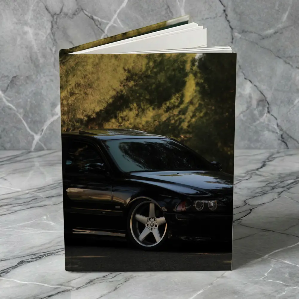 BMW M5 E39 Black Sedan Tree Background – Notebooks