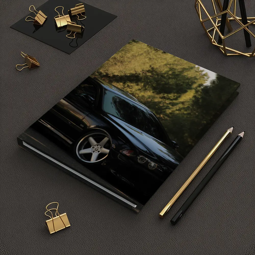 BMW M5 E39 Black Sedan Tree Background – Notebooks