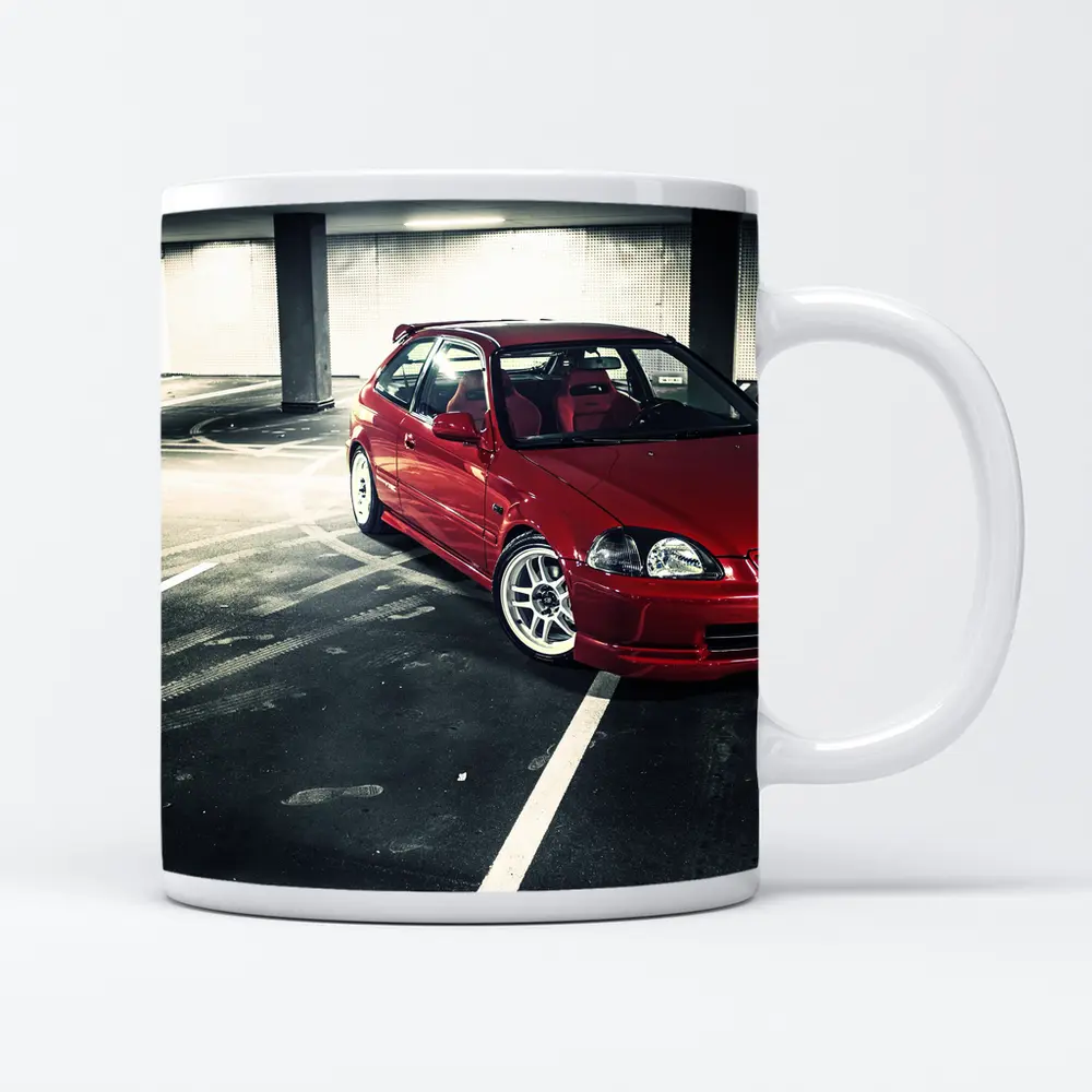Honda Civic Red JDM Parking Garage – Mugs
