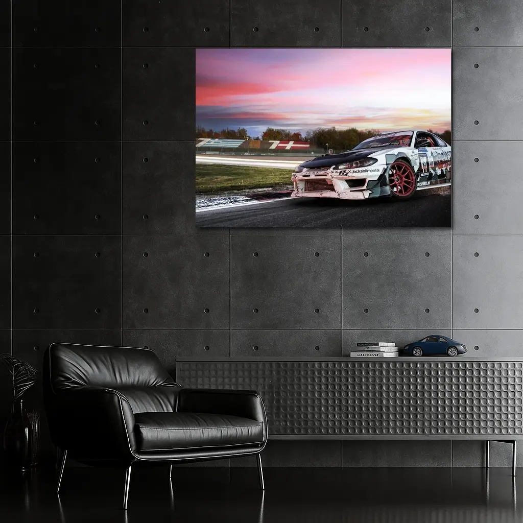 Nissan Silvia Drift Car Sunset Track – Wall Art