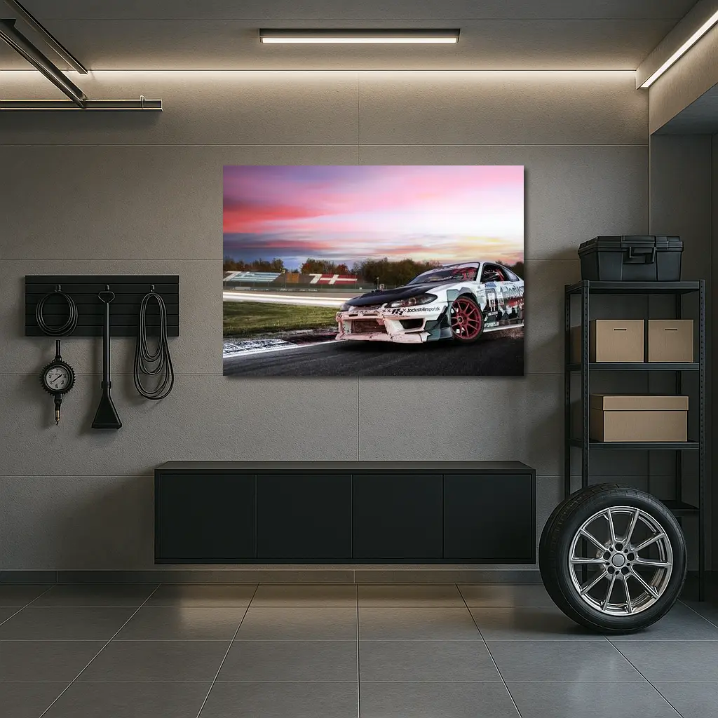 Nissan Silvia Drift Car Sunset Track – Wall Art