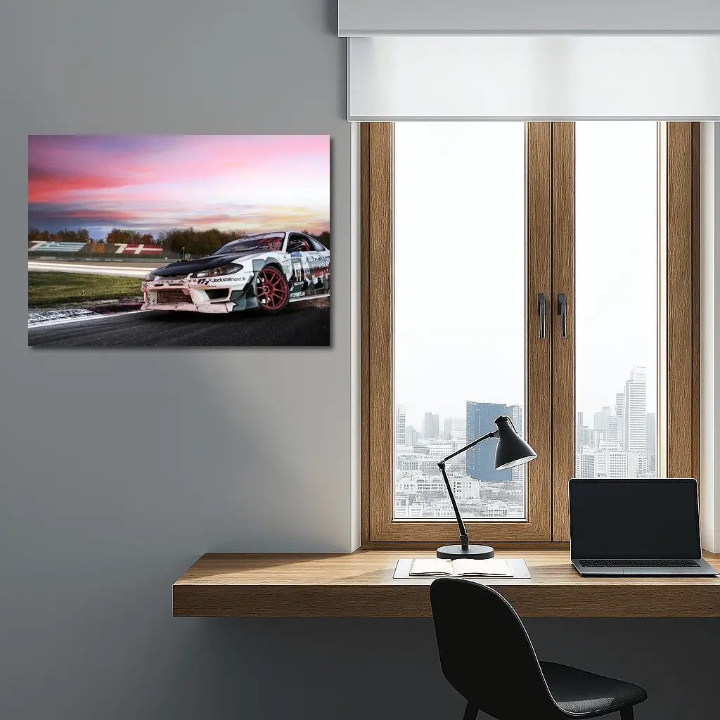 Nissan Silvia Drift Car Sunset Track – Wall Art