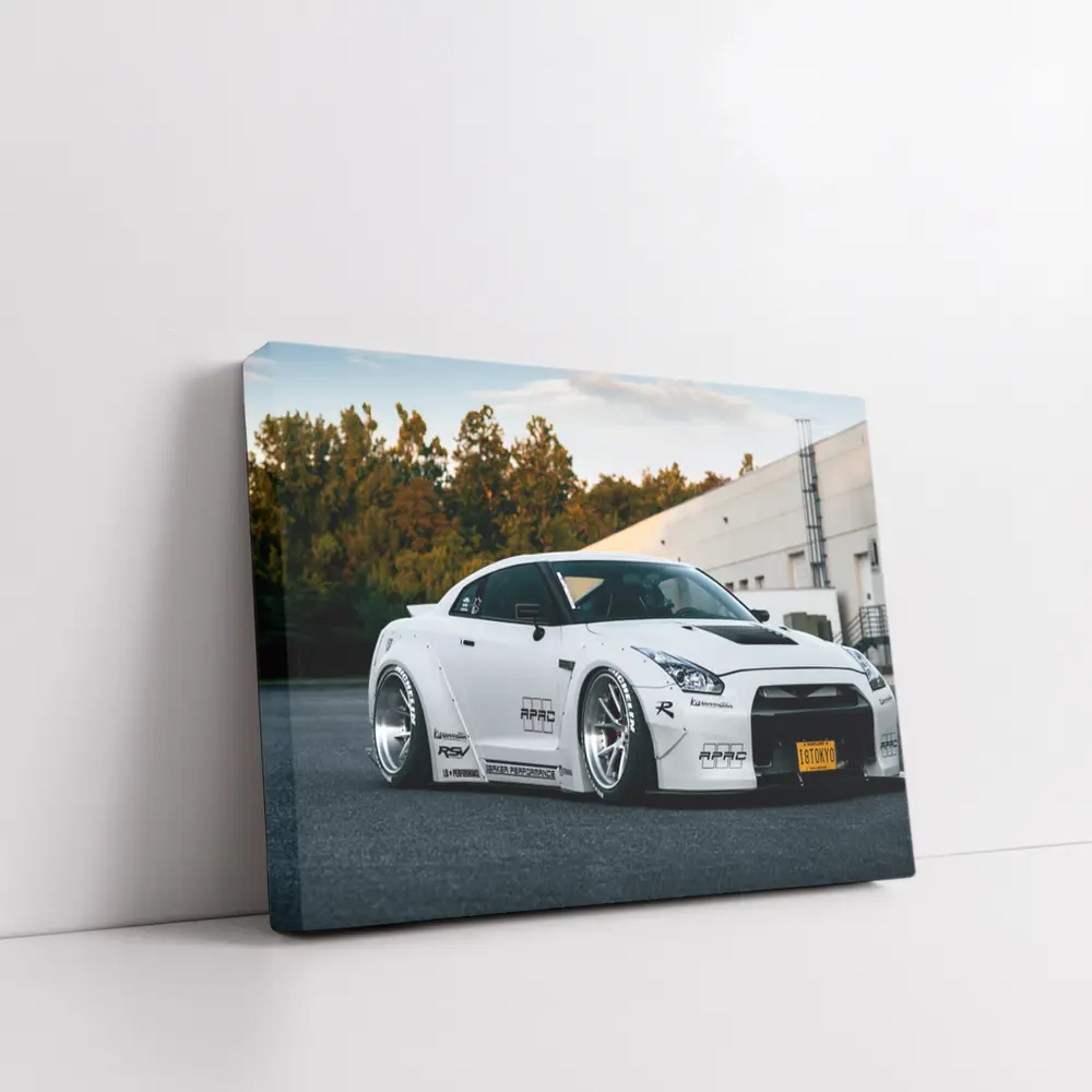 Nissan Skyline GT-R White Wide Body Kit – Wall Art
