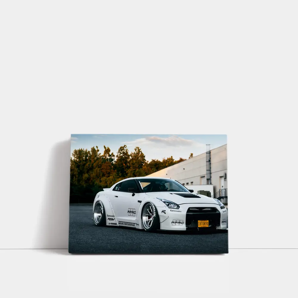 Nissan Skyline GT-R White Wide Body Kit – Wall Art