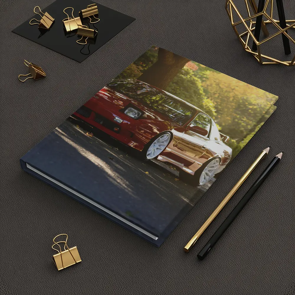Nissan 240SX Red Stance Street Scene – Notebooks