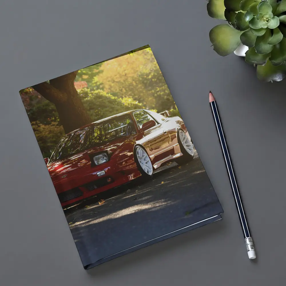 Nissan 240SX Red Stance Street Scene – Notebooks