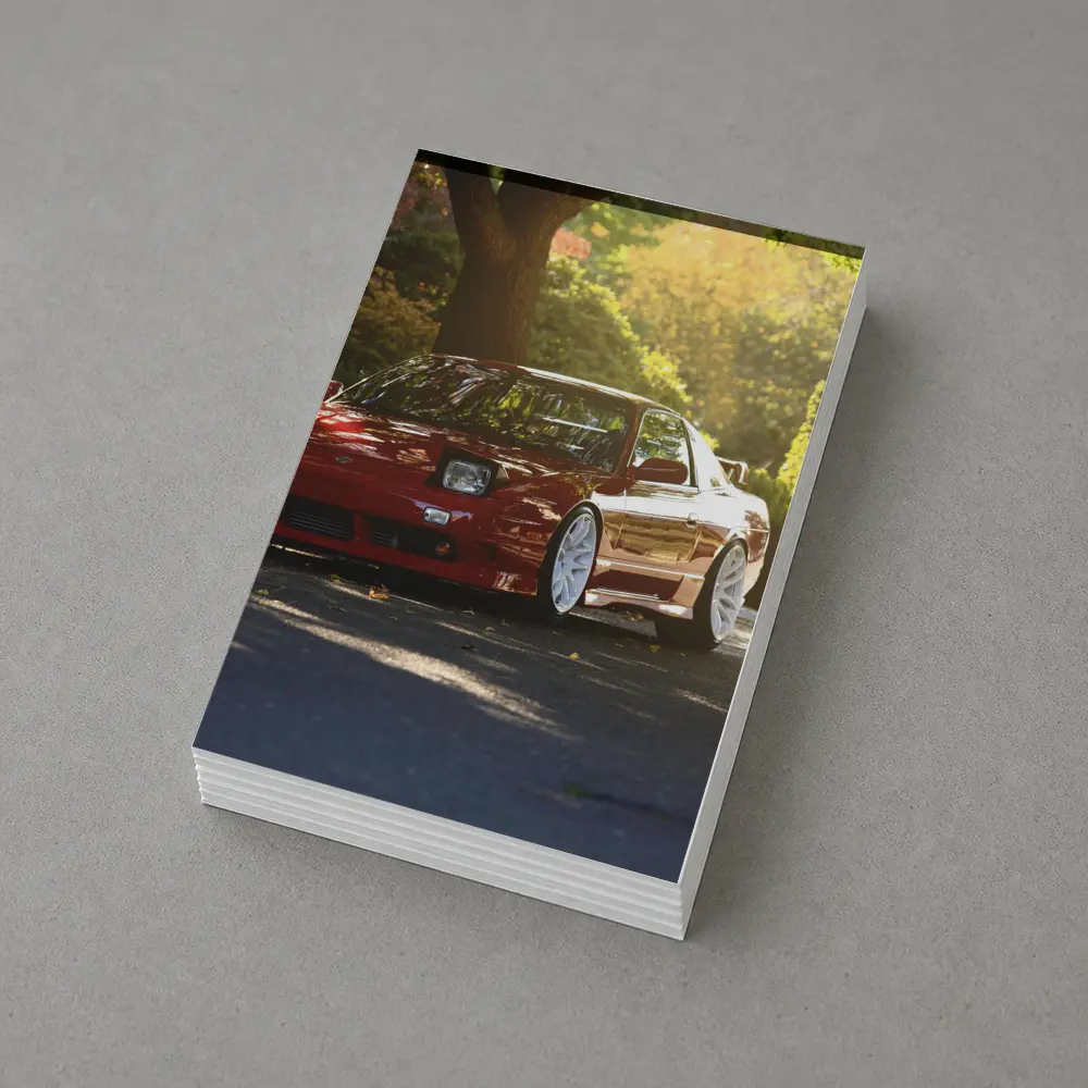 Nissan 240SX Red Stance Street Scene – Postcards