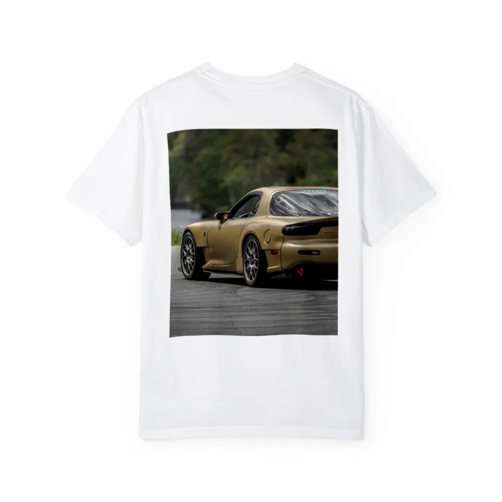 Mazda RX7 Gold Sports Car Rear View – T-Shirts