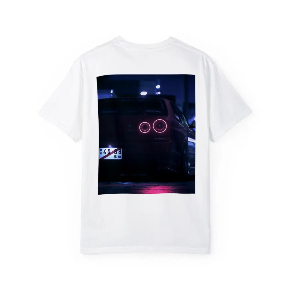 Nissan Skyline GT-R R34 Neon Night Street – T-Shirts