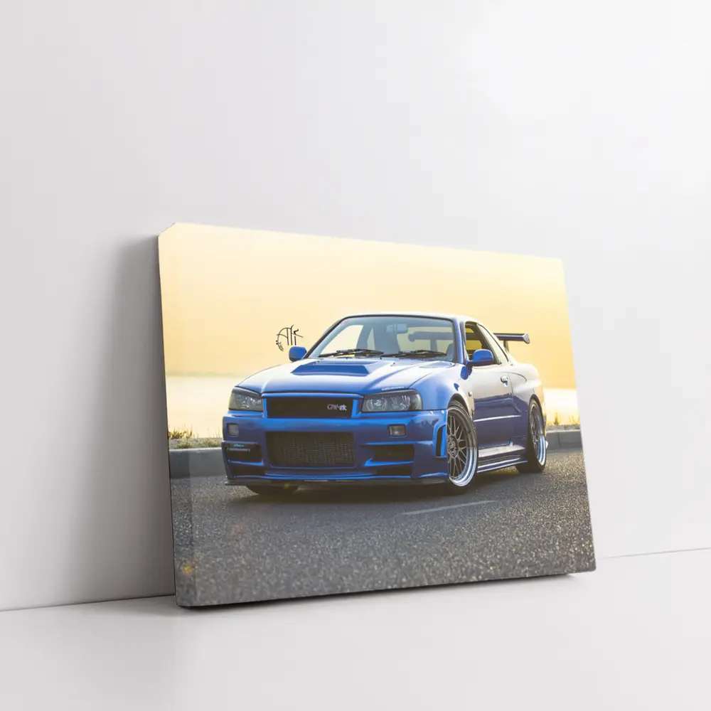Nissan Skyline GT-R Blue Sunset Shore – Wall Art