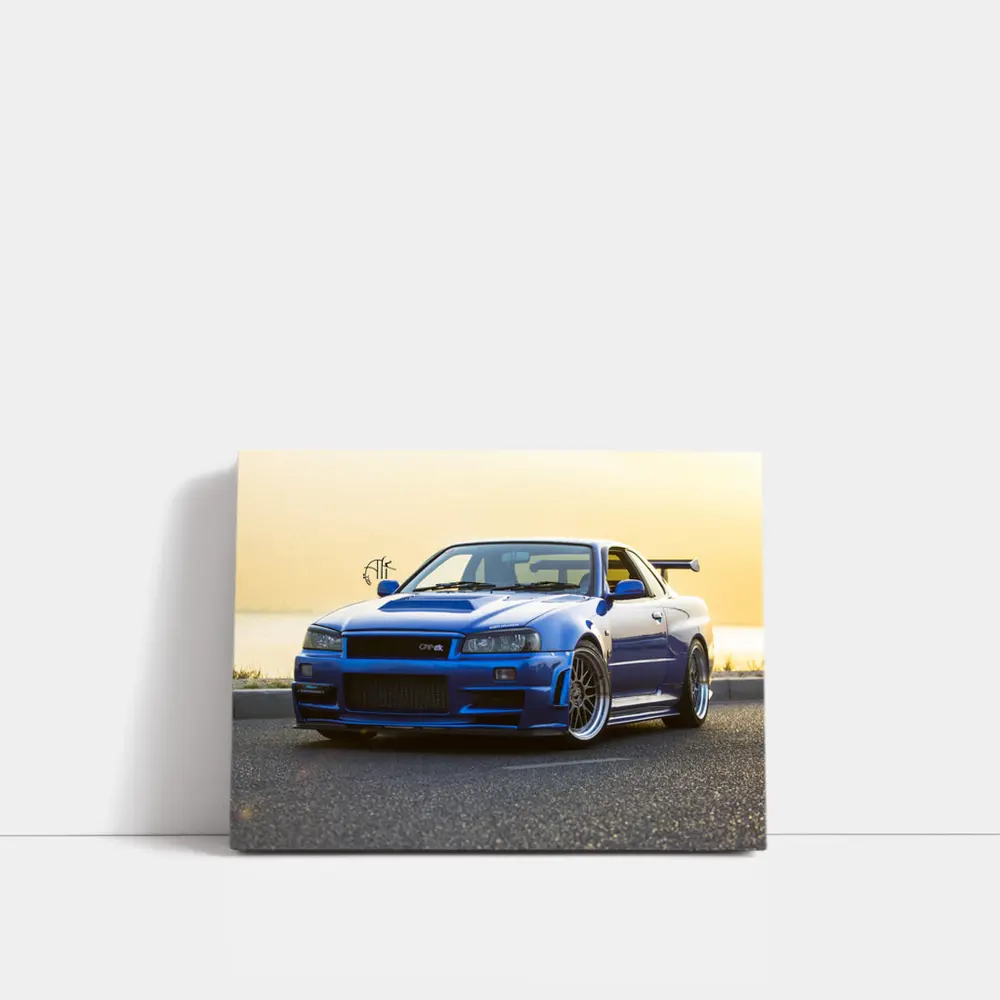 Nissan Skyline GT-R Blue Sunset Shore – Wall Art