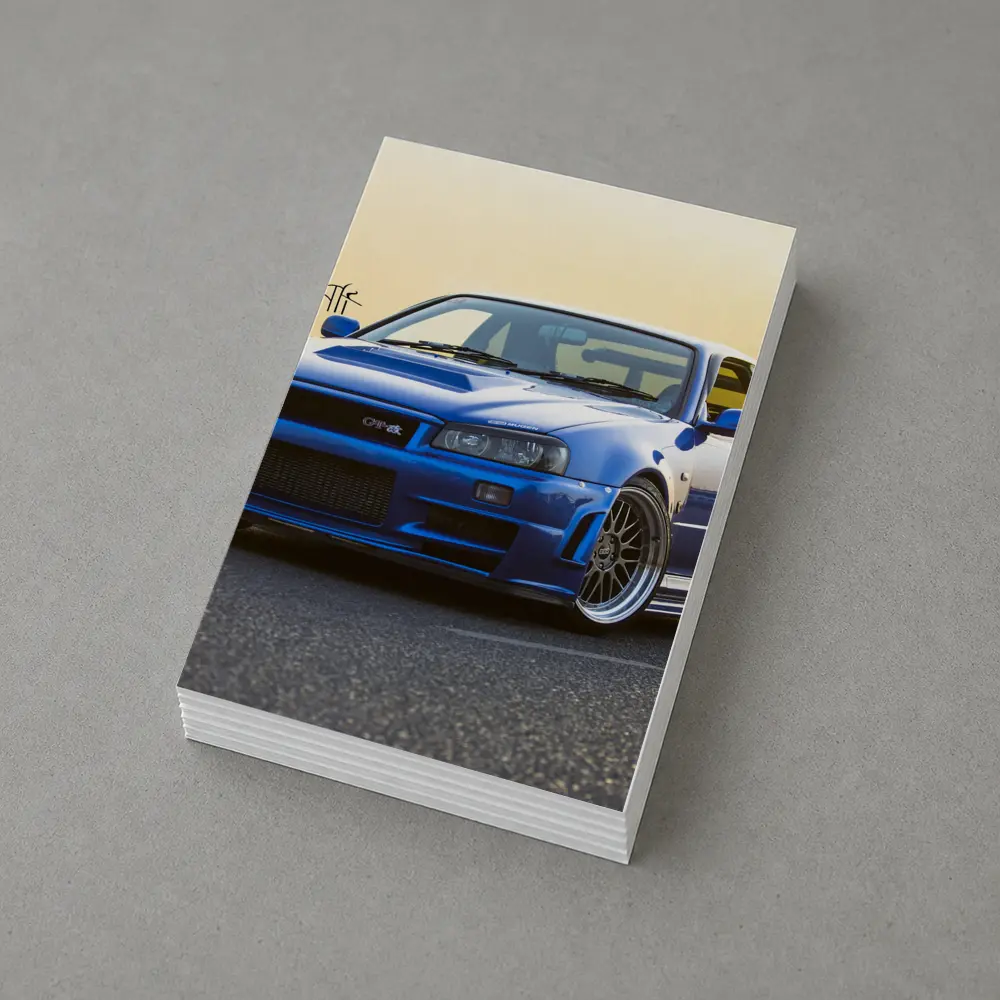 Nissan Skyline GT-R Blue Sunset Shore – Postcards