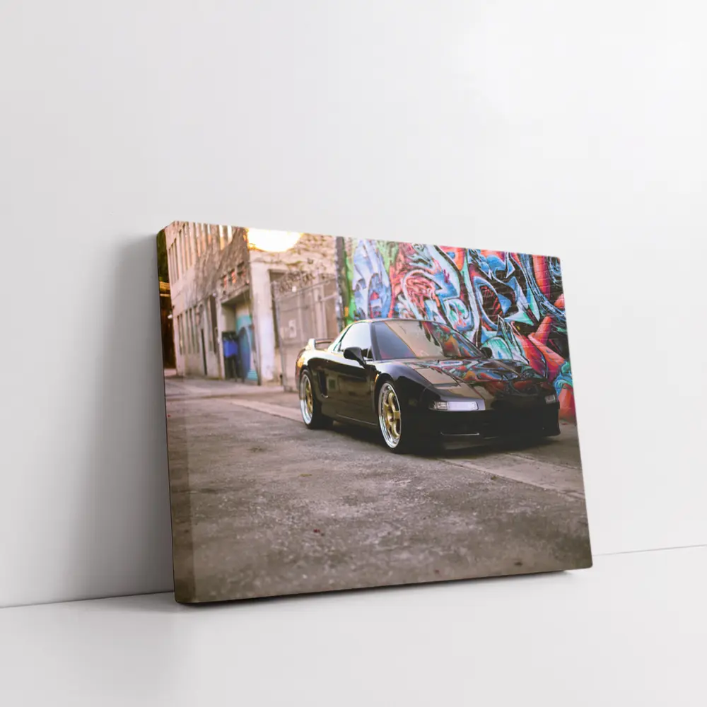 Acura NSX Black Sports Car Graffiti Alley – Wall Art