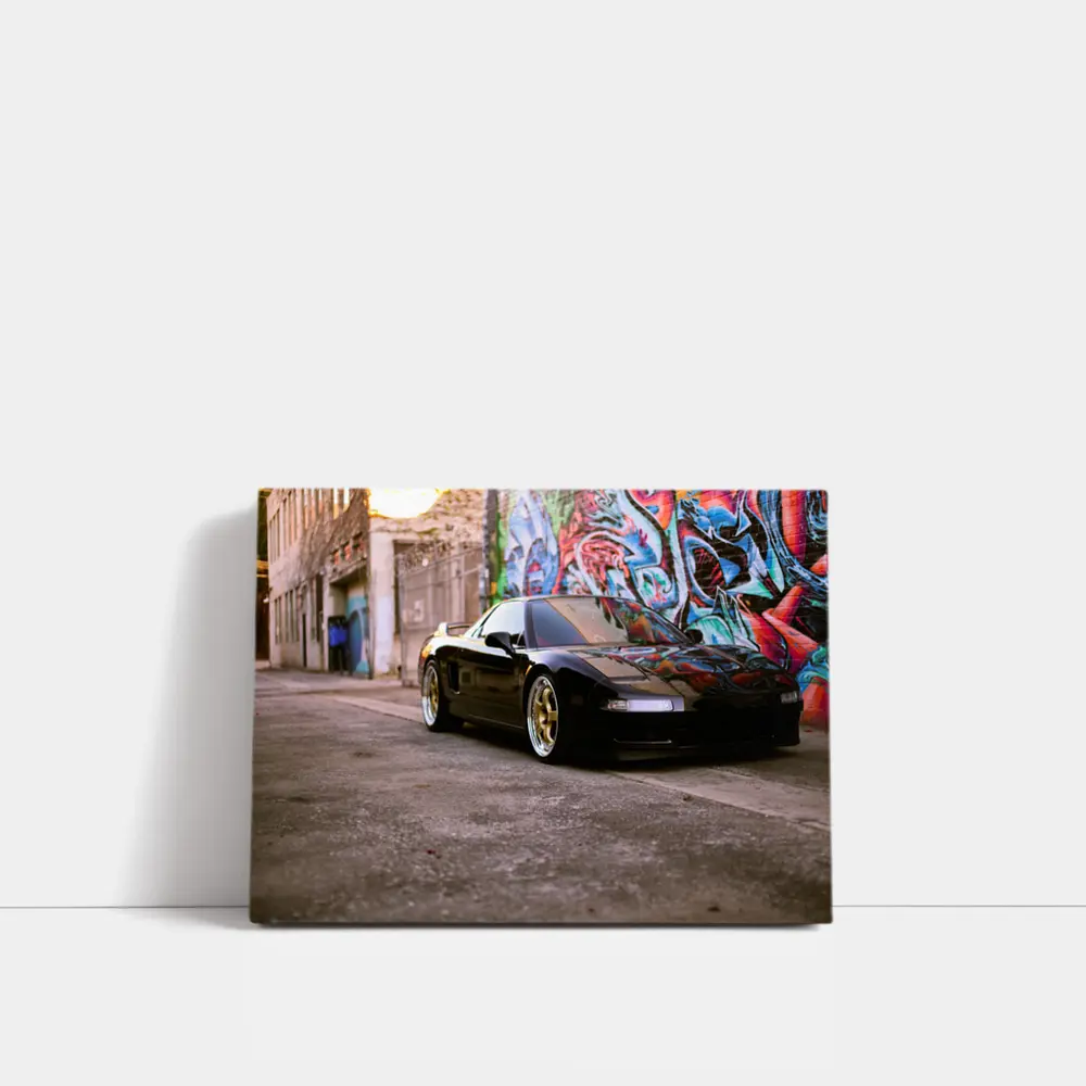 Acura NSX Black Sports Car Graffiti Alley – Wall Art