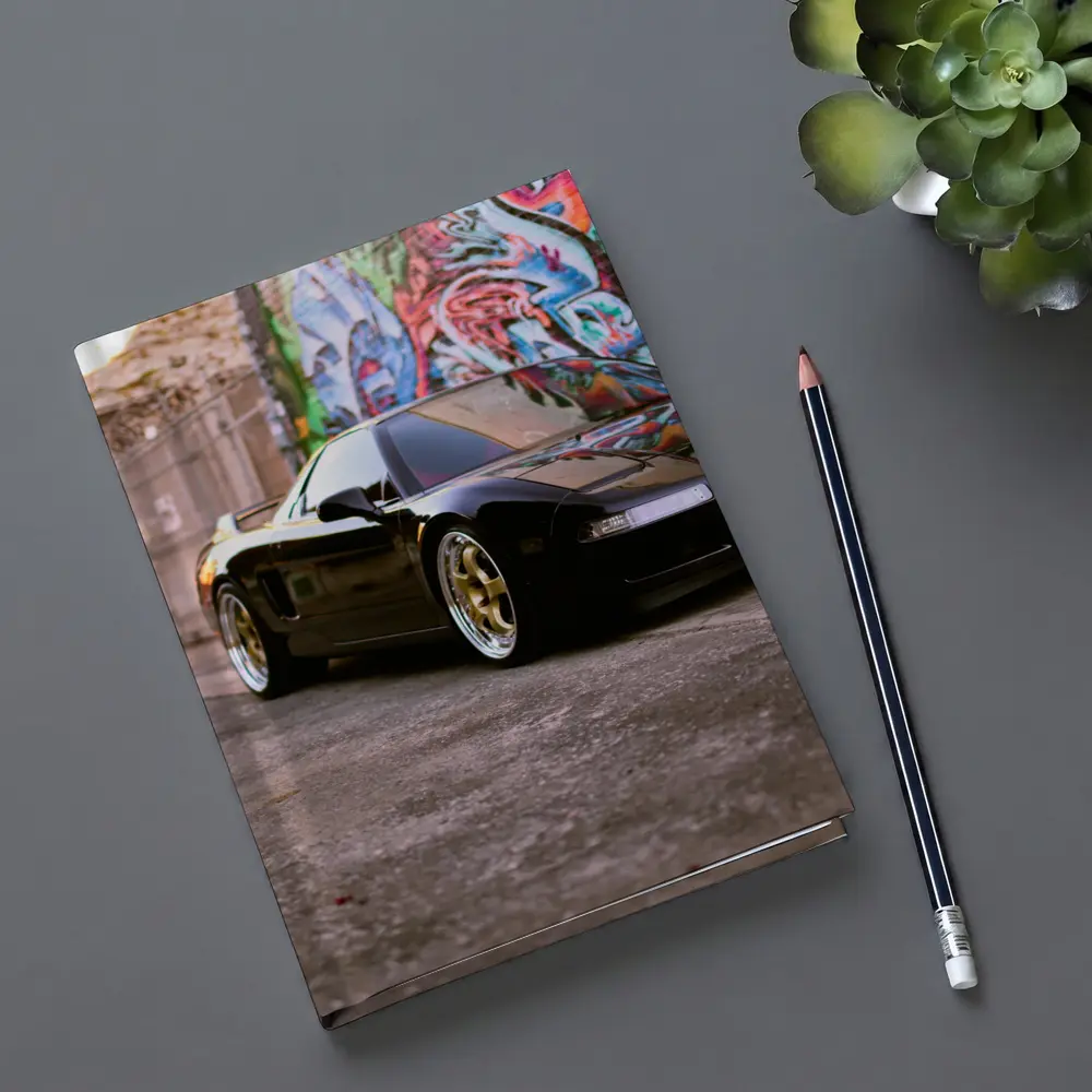 Acura NSX Black Sports Car Graffiti Alley – Notebooks