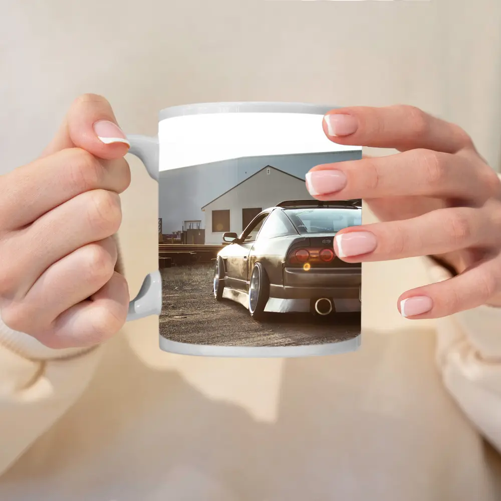 Nissan 240SX Stance Industrial Yard Sunset – Mugs