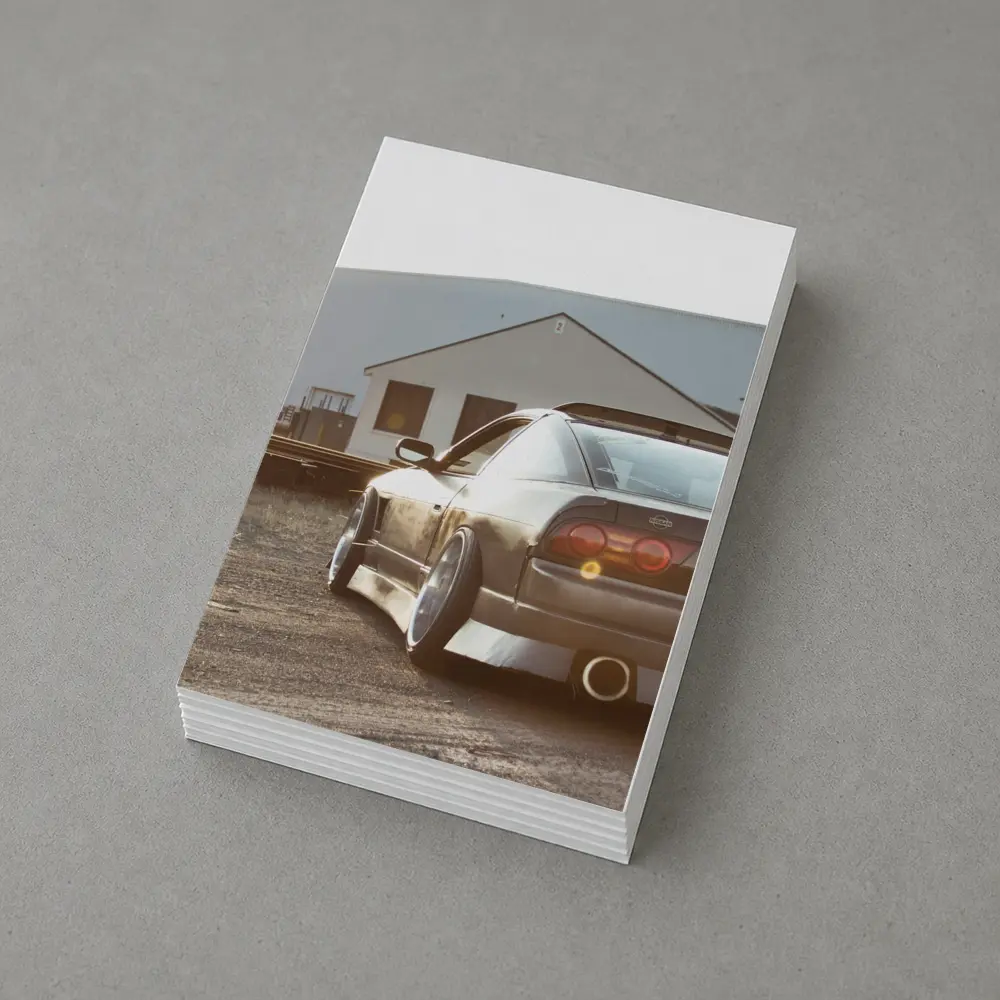 Nissan 240SX Stance Industrial Yard Sunset – Postcards
