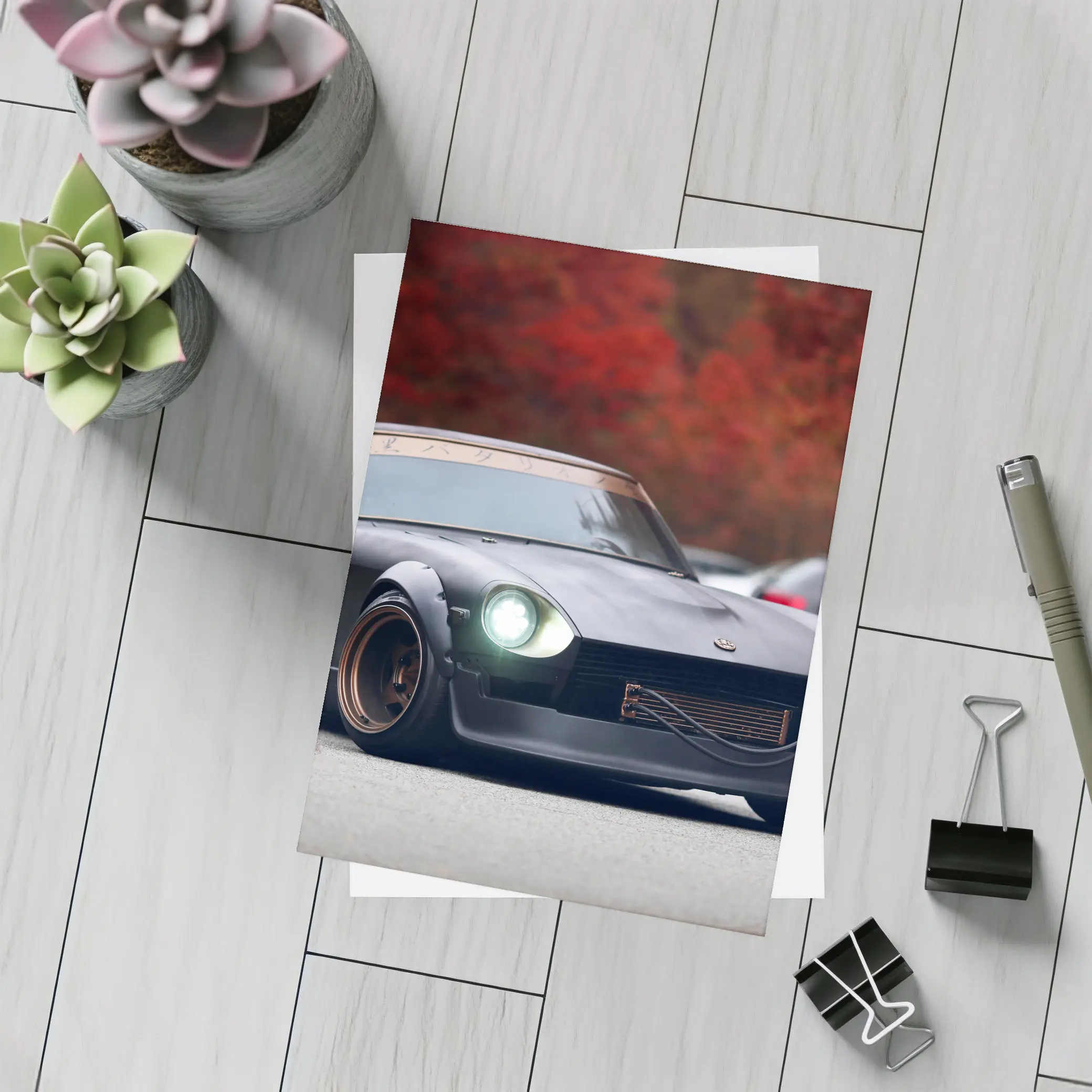Nissan Datsun 240Z Black JDM Classic Car – Postcards