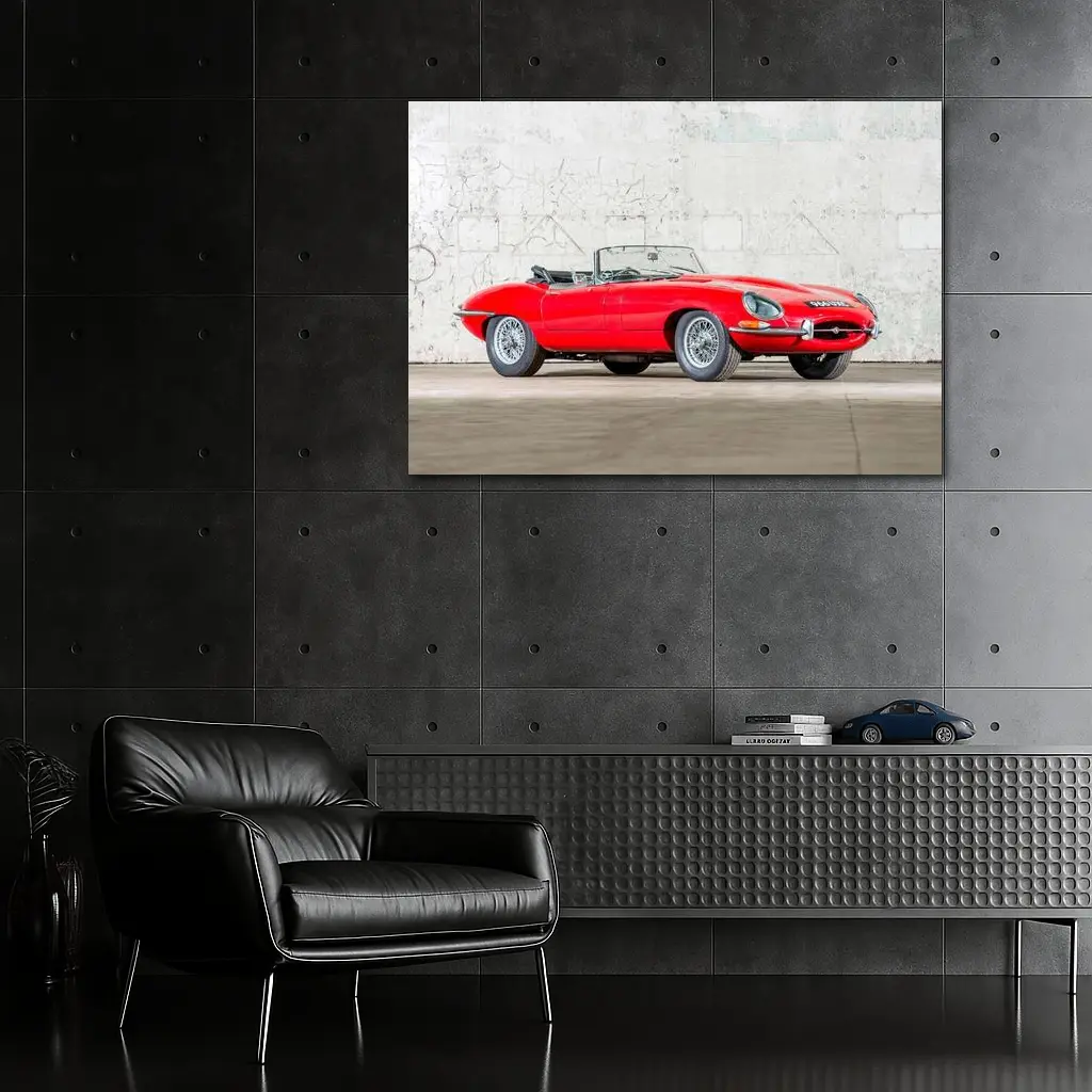 Jaguar E-Type Series I Roadster Red Classic – Wall Art