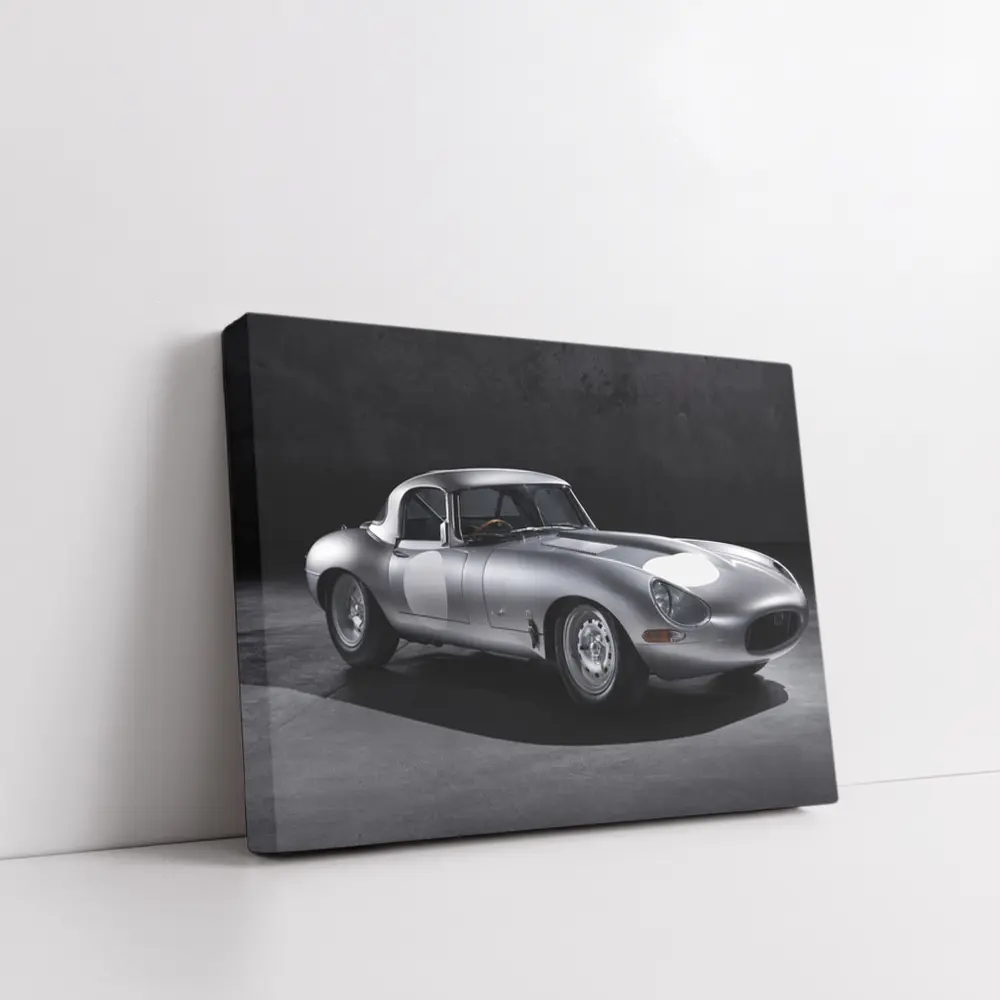 Jaguar Lightweight E-Type Silver Studio Shot – Wall Art