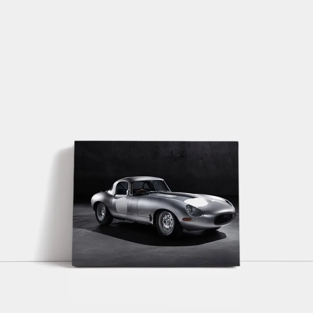 Jaguar Lightweight E-Type Silver Studio Shot – Wall Art