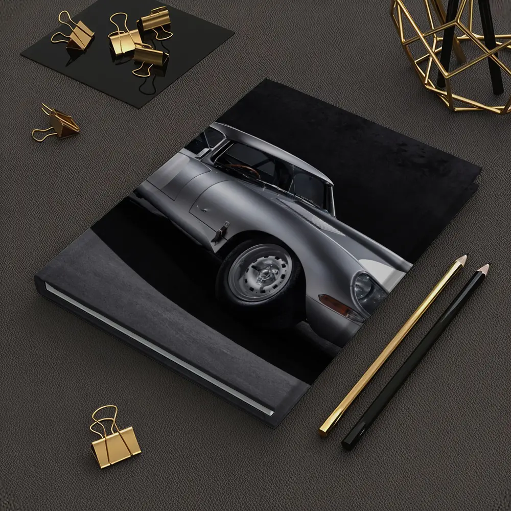 Jaguar Lightweight E-Type Silver Studio Shot – Notebooks