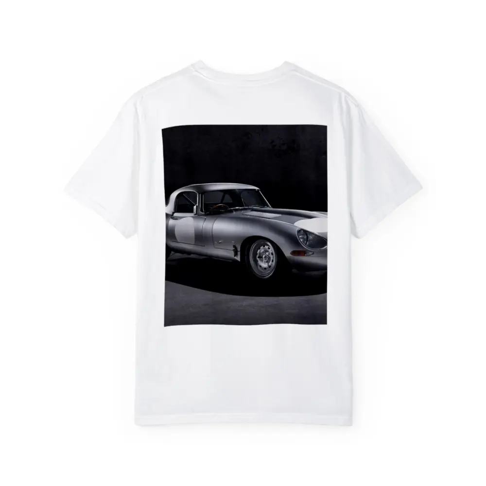 Jaguar Lightweight E-Type Silver Studio Shot – T-Shirts