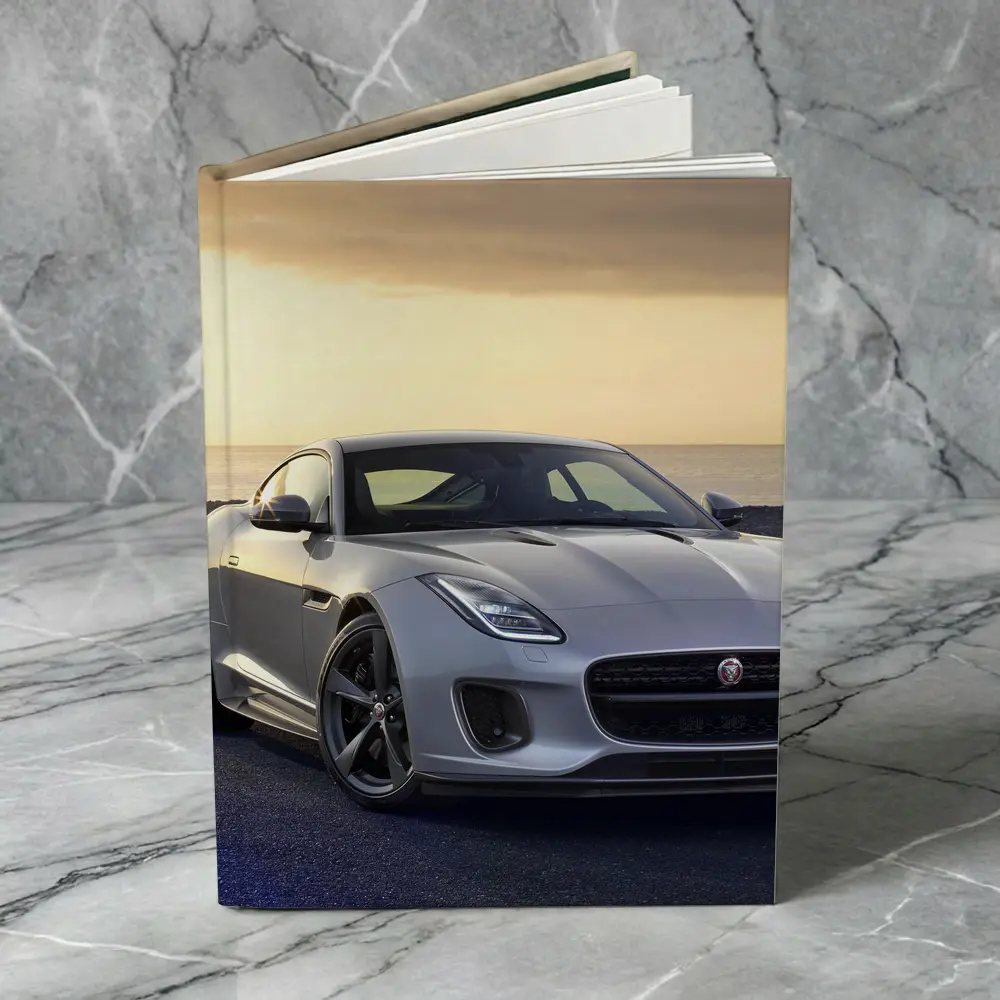 Jaguar F-Type Silver Coupe Coastal Sunset – Notebooks