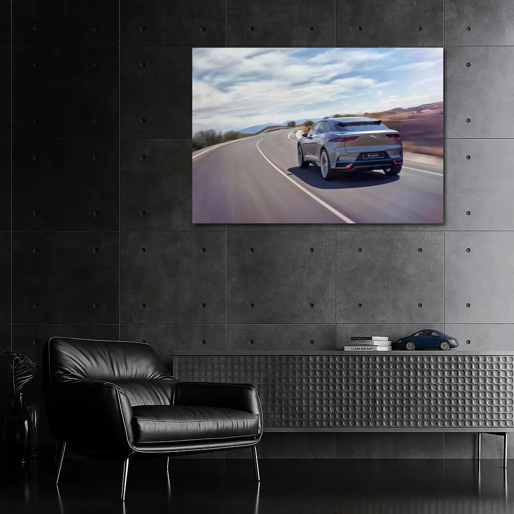 Jaguar I-Pace Electric SUV On Highway – Wall Art