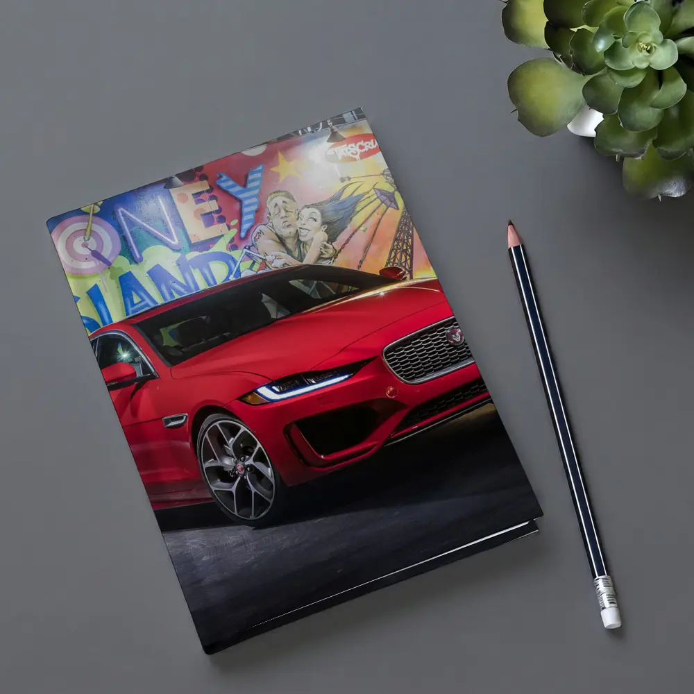 Jaguar XE Red Sedan Coney Island Mural – Notebooks