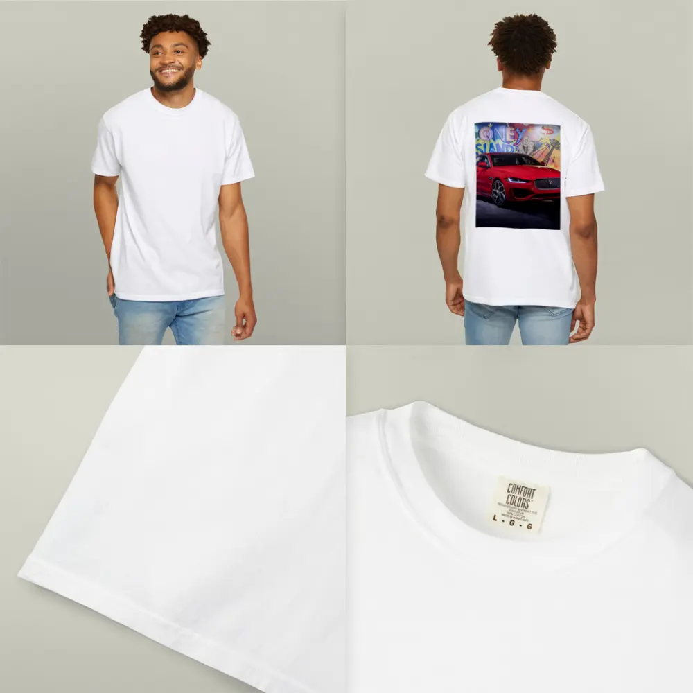 Jaguar XE Red Sedan Coney Island Mural – T-Shirts