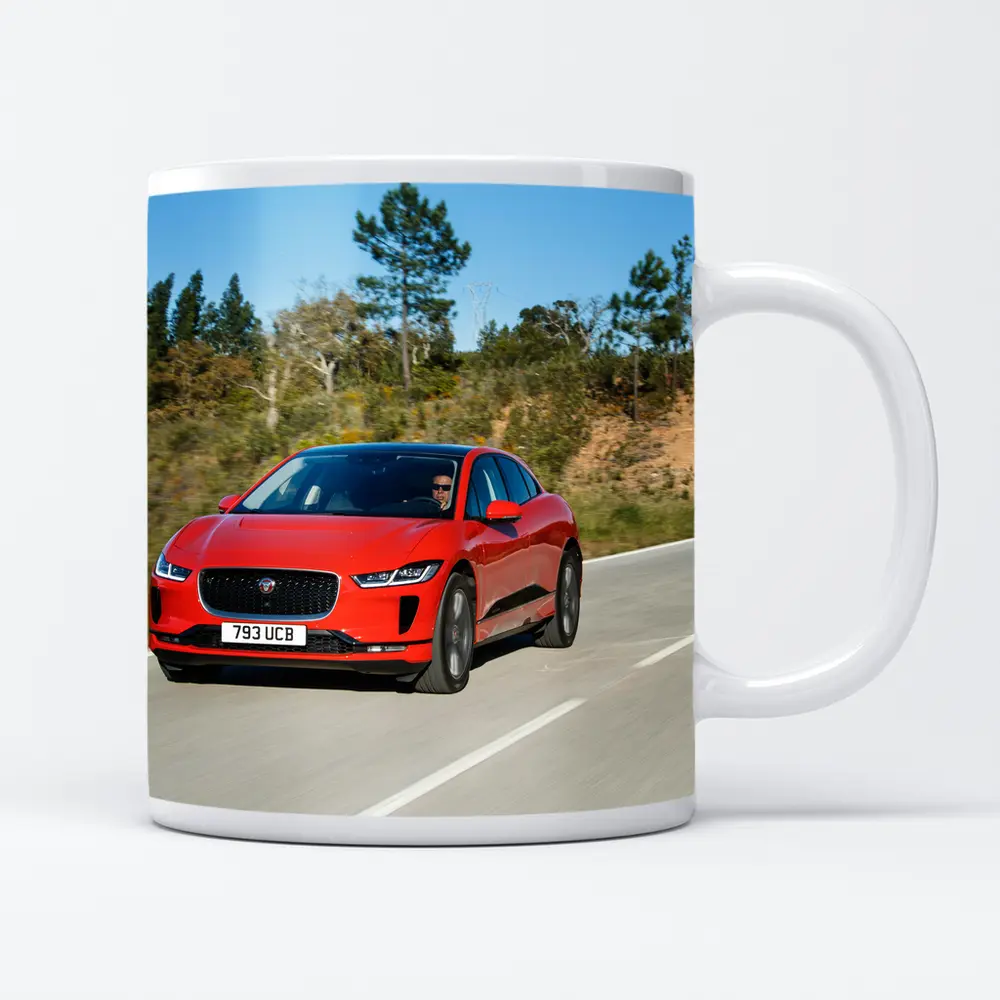 Jaguar I-Pace Red Electric SUV Road – Mugs