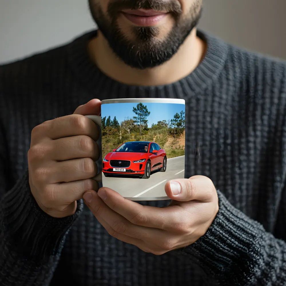 Jaguar I-Pace Red Electric SUV Road – Mugs