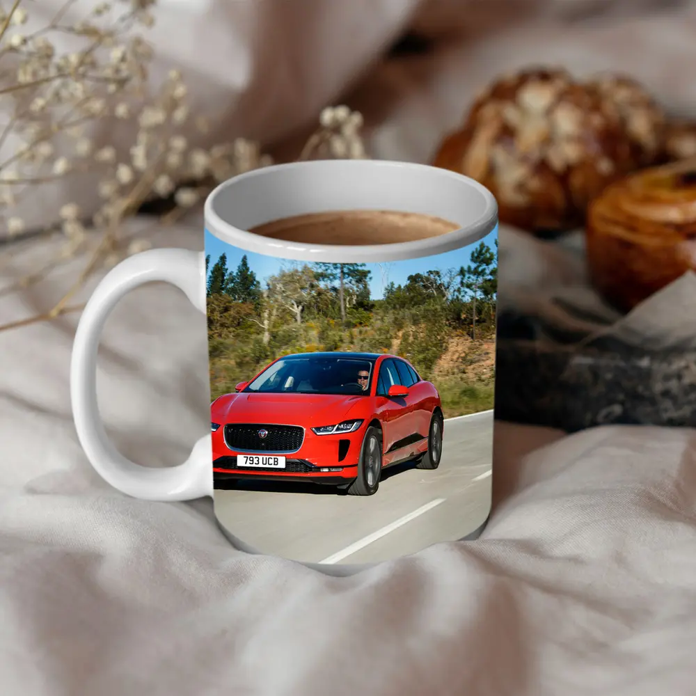 Jaguar I-Pace Red Electric SUV Road – Mugs