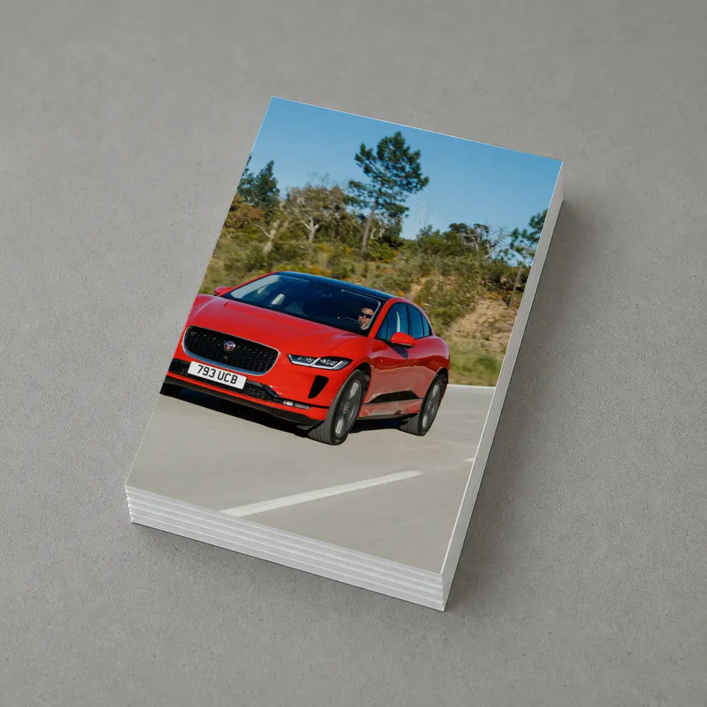 Jaguar I-Pace Red Electric SUV Road – Postcards