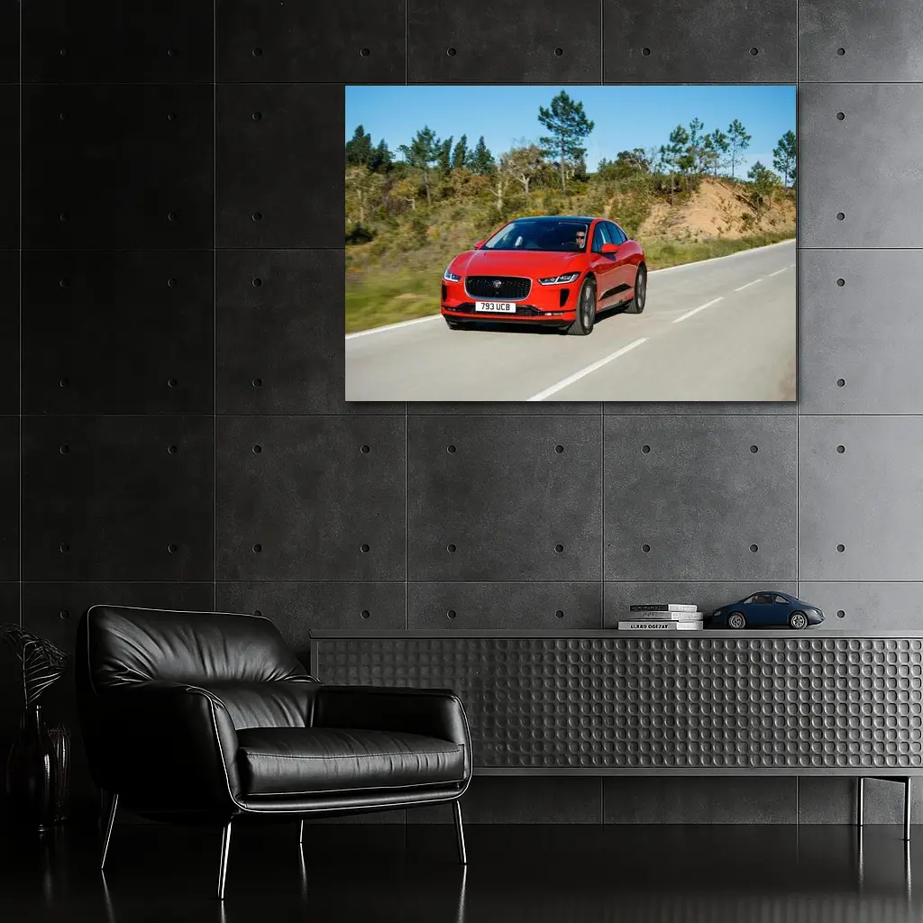 Jaguar I-Pace Red Electric SUV Road – Wall Art