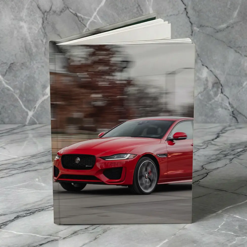 Jaguar XE Red Sedan Street Drive – Notebooks