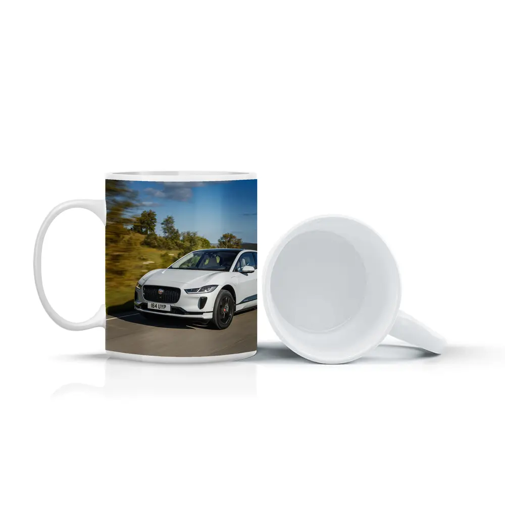 Jaguar I-Pace White Electric SUV Road – Mugs