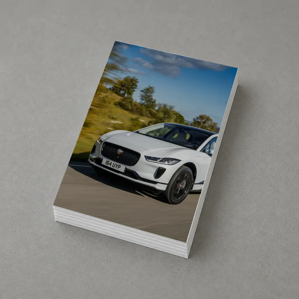 Jaguar I-Pace White Electric SUV Road – Postcards